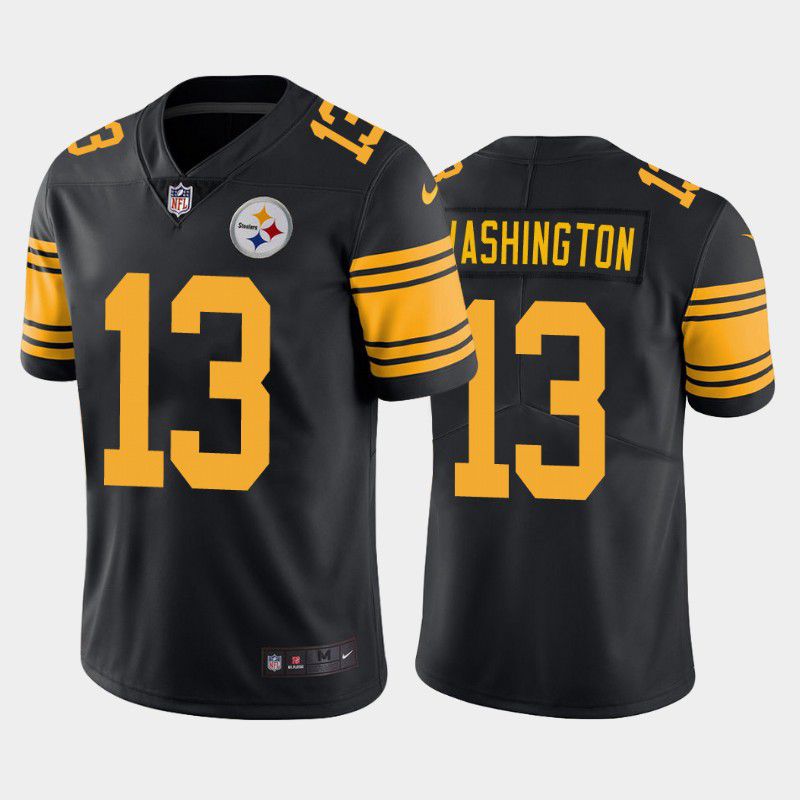 Men Pittsburgh Steelers #13 James Washington Nike Black Limited Rush NFL Jersey->pittsburgh steelers->NFL Jersey